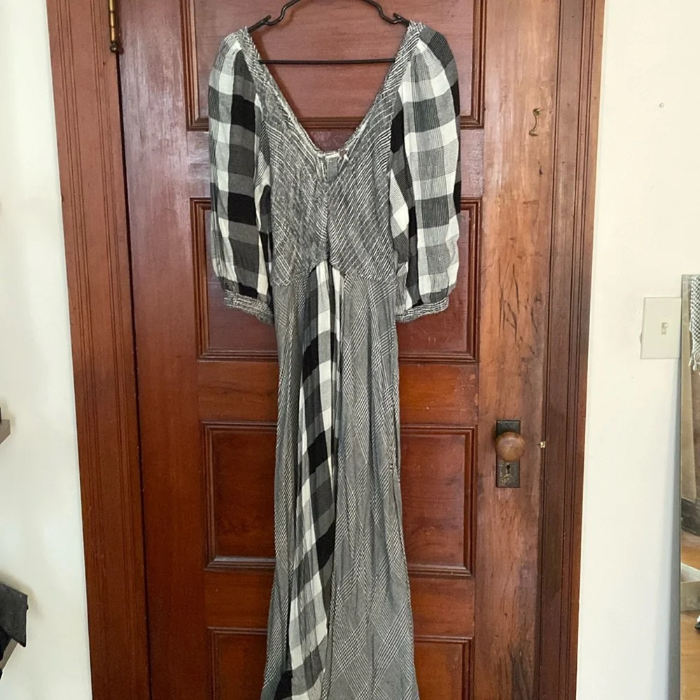 Free People Black and White Maxi Dress